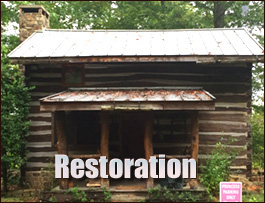 Historic Log Cabin Restoration  Guilford County, North Carolina